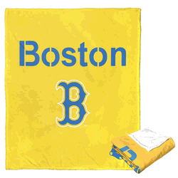 MLB Boston Red Sox Silk City Connect Touch Throw Blanket 50x60 Inches