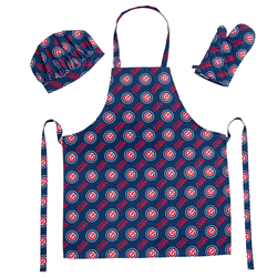 MLB Chicago Cubs 3 Piece Set - Apron Oven Mitt and Hat 28 x 31 7 x 12 12 x 10 Inches
