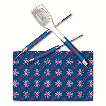 MLB Chicago Cubs Bbq Grill Utensil Set