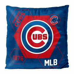 MLB Chicago Cubs Connector Velvet Reverse Pillow 16 x 16 Inches