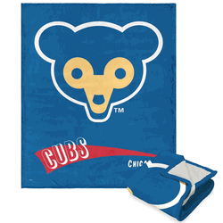 MLB Chicago Cubs Cooperstown Collection Throwback Silk Touch Sherpa Throw Blanket 50 x 60 Inches