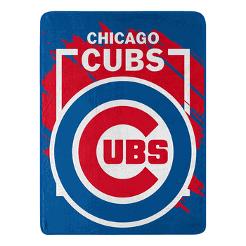 MLB Chicago Cubs Dimensional Micro Raschel Throw Blanket 46x60 Inches