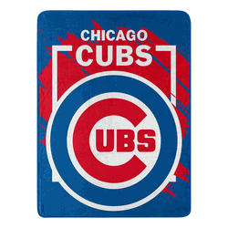 MLB Chicago Cubs Dimensional Micro Raschel Throw Blanket 46x60 Inches