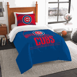MLB Chicago Cubs Grand Slam Twin Comforter Set 86 x 64 Inches