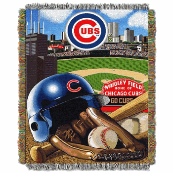 MLB Chicago Cubs Homefield Advantage Tapestry Throw Blanket 48x60 Inches