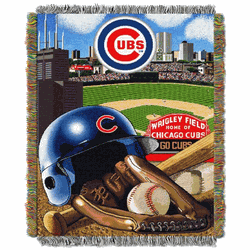 MLB Chicago Cubs Homefield Advantage Tapestry Throw Blanket 48x60 Inches