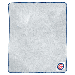 MLB Chicago Cubs Patch Two Tone Sherpa Throw
