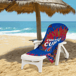 MLB Chicago Cubs Pyschedelic Beach Towel