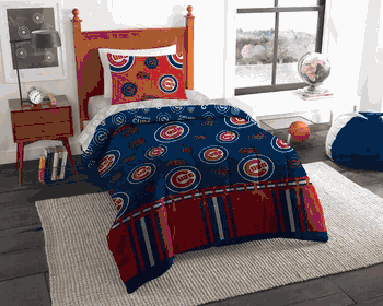 MLB Chicago Cubs Rotary Twin Bed In A Bag Set