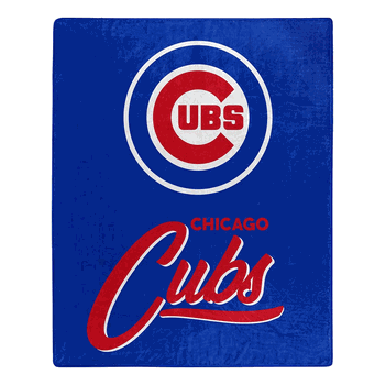 MLB Chicago Cubs Signature Raschel Throw Blanket 50x60 Inches