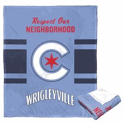MLB Chicago Cubs Silk City Connect Touch Throw Blanket 50x60 Inches
