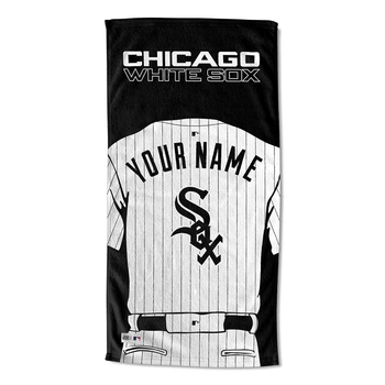 MLB Chicago White Sox Jersey Personalized Beach Towel 30 x 60 Inches