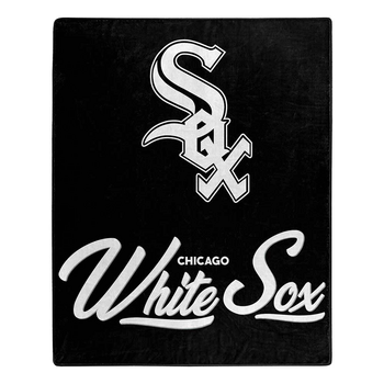 MLB Chicago White Sox Signature Raschel Throw Blanket 50x60 Inches