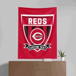 MLB Cincinnati Reds Allegiance Personalized Wall Hanging 50x60 Inches