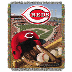 MLB Cincinnati Reds Homefield Advantage Tapestry Throw Blanket 48x60 Inches
