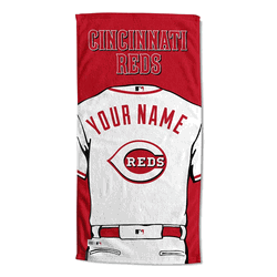 MLB Cincinnati Reds Jersey Personalized Beach Towel 30 x 60 Inches