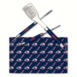 MLB Cleveland Guardians 3-Piece BBQ Utensil Set 17.25 6 11 x 18 Inches