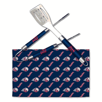 MLB Cleveland Guardians 3-Piece BBQ Utensil Set 17.25 6 11 x 18 Inches