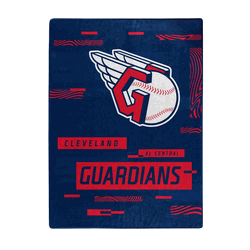 MLB Cleveland Guardians Digitize Raschel Throw Blanket 60x80Inches