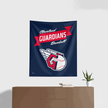 MLB Cleveland Guardians Premium Wall Hanging 34 x 40 Inches