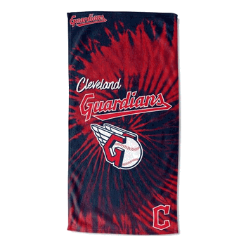 MLB Cleveland Guardians Pyschedelic Beach Towel 30x60 Inches