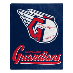 MLB Cleveland Guardians Signature Raschel Throw Blanket 50x60 Inches