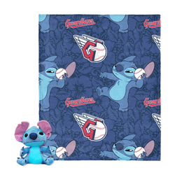 MLB Cleveland Guardians Strike Stitch Hugger Pillow & Silk Touch Throw Blanket Set 40x50 Inches