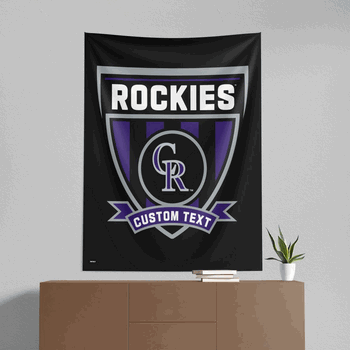 MLB Colorado Rockies Allegiance Personalized Wall Hanging 50x60 Inches
