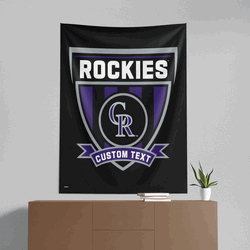 MLB Colorado Rockies Allegiance Personalized Wall Hanging 50x60 Inches