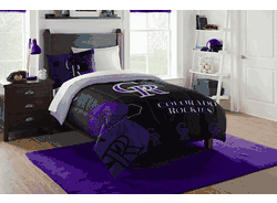 MLB Colorado Rockies Hexagon Twin Comforter Set