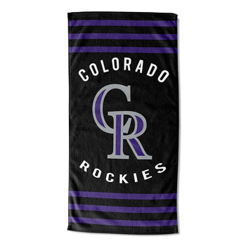 MLB Colorado Rockies Stripes Beach Towel 30 x 60 Inches