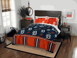 MLB Detroit Detroit Tigers Rotary Full Bed In A Bag Set