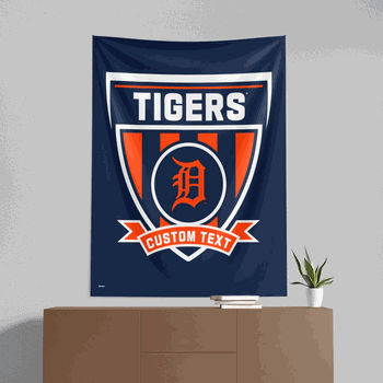 MLB Detroit Tigers Allegiance Personalized Wall Hanging 50x60 Inches