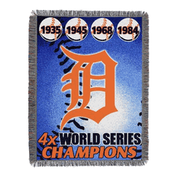 MLB Detroit Tigers Commemorative Series Throw Blanket 48x60 Inches
