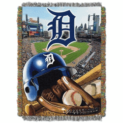 MLB Detroit Tigers Homefield Advantage Tapestry Throw Blanket 48x60 Inches