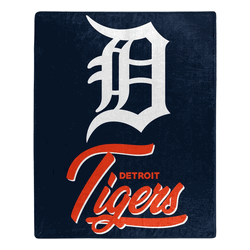 MLB Detroit Tigers Signature Raschel Throw Blanket 50x60 Inches