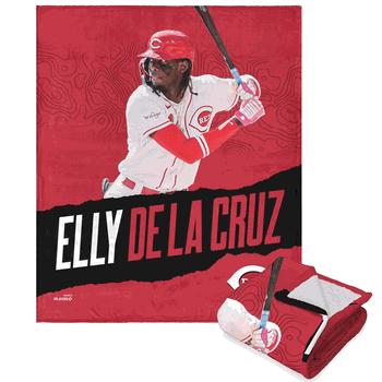 MLB Elly De La Cruz Player Silk Touch Sherpa Throw Blanket 50 x 60 Inches