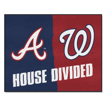 MLB House Divided - Braves / Nationals House Divided Rug - 34 in. x 42.5 in.