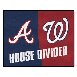 MLB House Divided - Braves / Nationals House Divided Rug - 34 in. x 42.5 in.