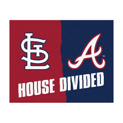 MLB House Divided - Cardinals / Braves House Divided Rug - 34 in. x 42.5 in.