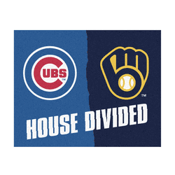MLB House Divided - Cubs / Brewers House Divided Rug - 34 in. x 42.5 in.