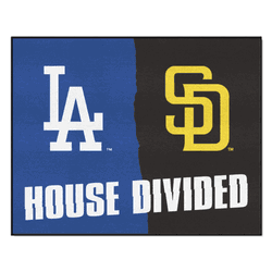 MLB House Divided - Dodgers / Padres House Divided House Divided Rug - 34 in. x 42.5 in.