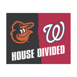 MLB House Divided - Orioles / Nationals House Divided Rug - 34 in. x 42.5 in.