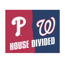 MLB House Divided - Phillies / Nationals House Divided Rug - 34 in. x 42.5 in.