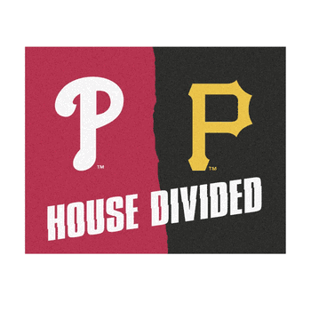 MLB House Divided - Pirates / Phillies House Divided Rug - 34 in. x 42.5 in.