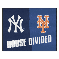 MLB House Divided - Yankees / Mets House Divided Rug - 34 in. x 42.5 in.