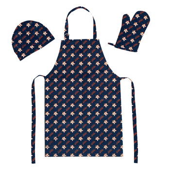 MLB Houston Astros 3 Piece Set - Apron Oven Mitt and Hat 28 x 31 7 x 12 12 x 10 Inches