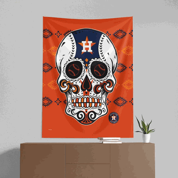 MLB Houston Astros Candy Skull Wall Hanging 50x60 Inches
