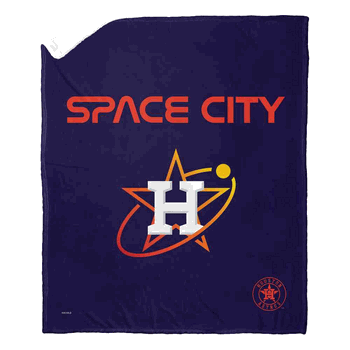 MLB Houston Astros City Connect Silk Touch Sherpa Throw Blanket 50x60 Inches