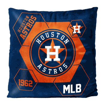 MLB Houston Astros Connector Velvet Reverse Pillow 16 x 16 Inches